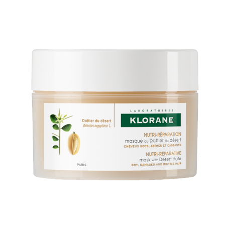 KLORANE Mascarilla Reparadora Manteca de Dátil - cabello seco. 150 Ml.