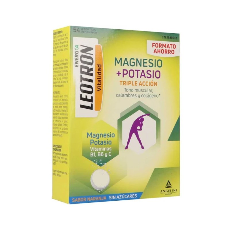 LEOTRON Magnesium+Kalium 54 Komp. Brausetabletten 【SPARFFORMAT】