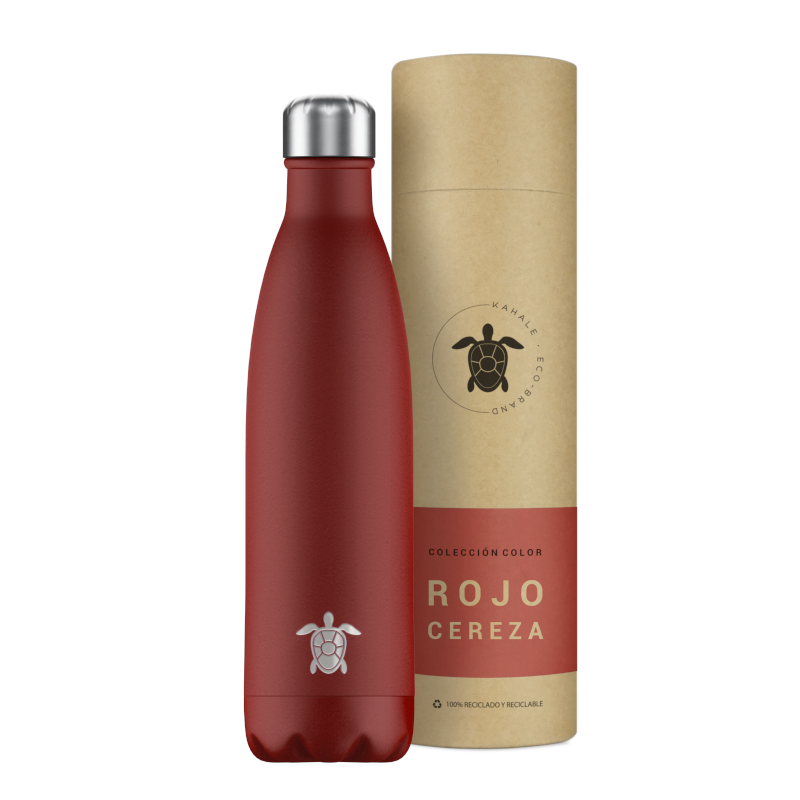 Kahale Edelstahl Thermosflasche Kirschrot 750ml