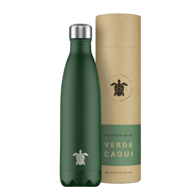Bouteille isotherme en acier inoxydable vert kaki Kahale 750 ml