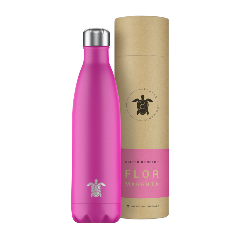 Kahale Stainless Steel Thermal Bottle Magenta Flower 750ml