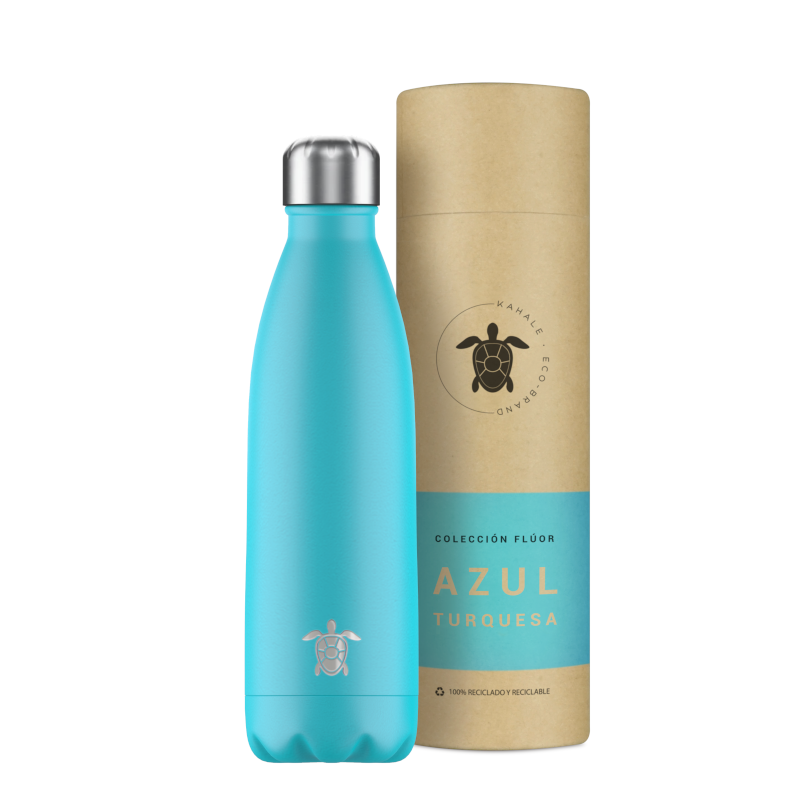 Kahale Türkisblaue Thermosflasche aus Edelstahl, 500 ml