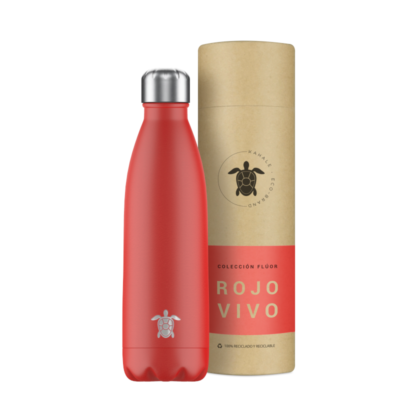 Kahale Bright Red Stainless Steel Thermal Bottle 500ml