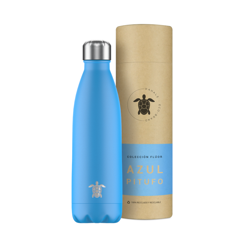 Bottiglia Termica Kahale Puffo Blu In Acciaio Inossidabile 500ml 【OFFERTA  ONLINE】