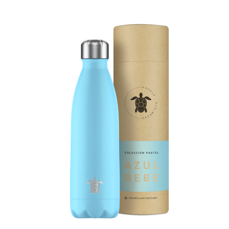 Bottiglia termica Kahale Baby Blue in acciaio inossidabile da 500 ml