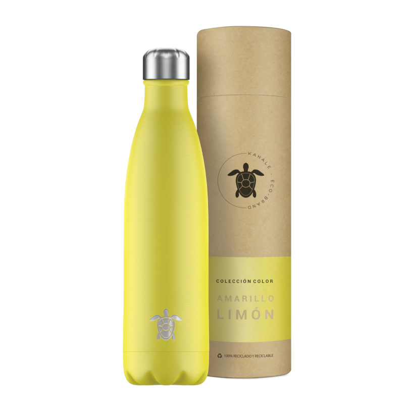 Kahale Bouteille Thermique En Acier Inoxydable Jaune Citron 500ml
