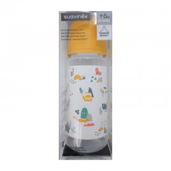 SUAVINEX Babyflasche 360ml Physiologischer Sauger SX Pro Dense Flow (L) - Gelb