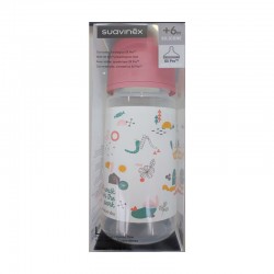 SUAVINEX Biberão 360ml Tetina Fisiológica SX Pro Dense Flow (L) -Rosa