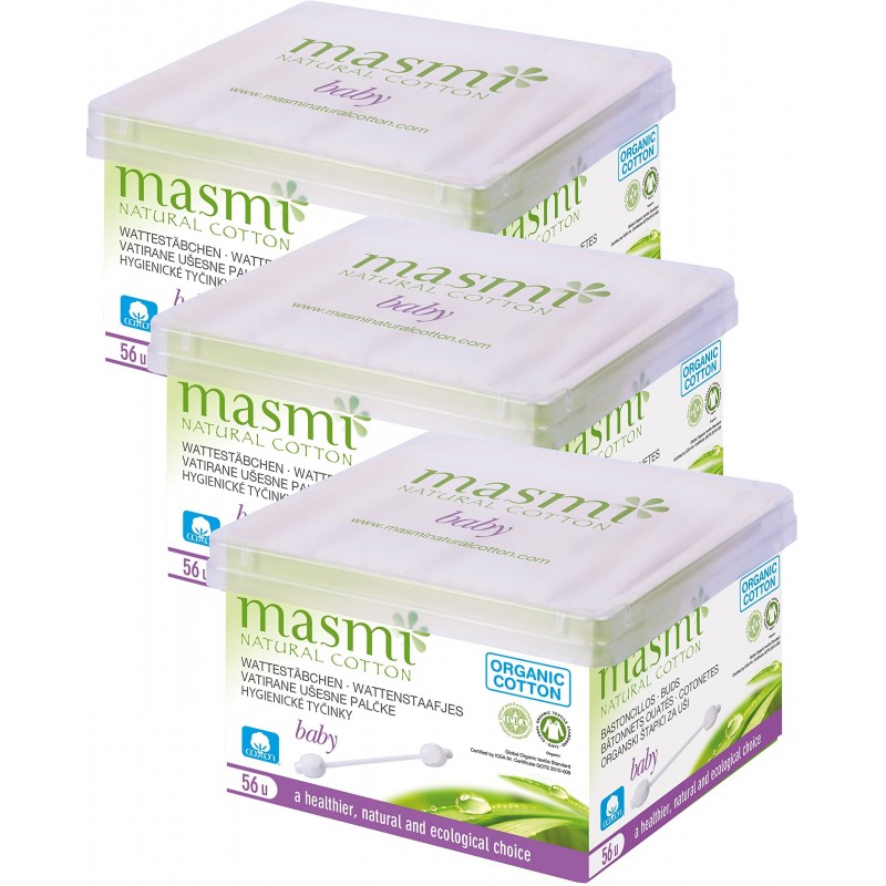 Masmi Baby-Baumwolltupfer 65 Einheiten