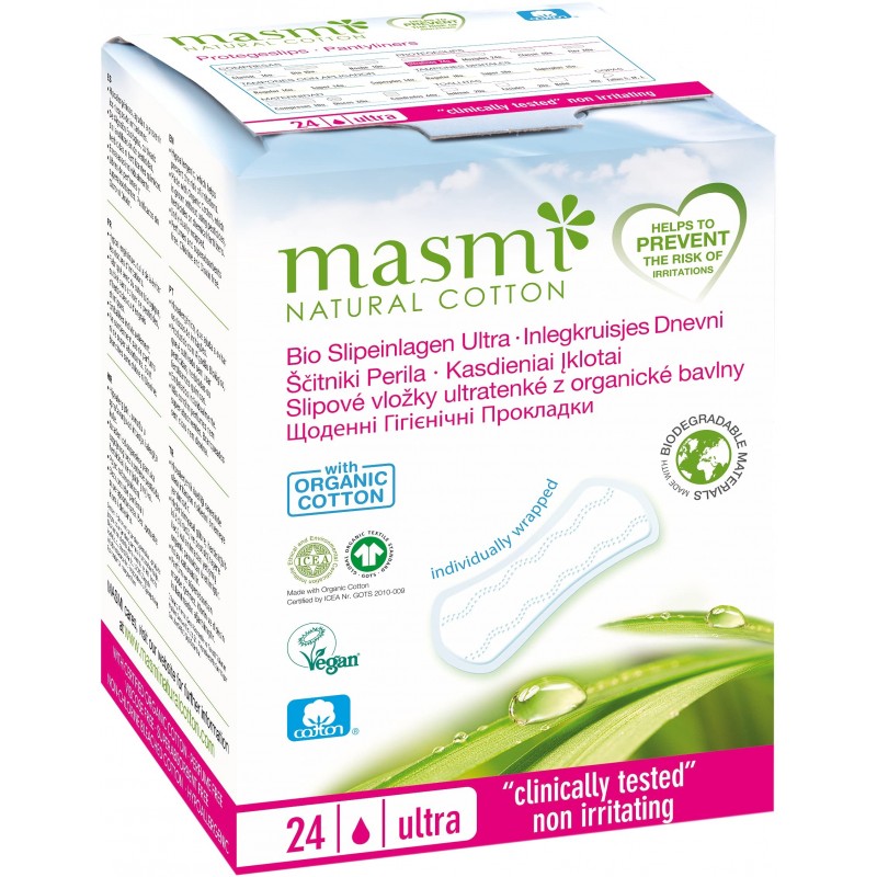 Masmi Protegeslips Ultrafinos Masmi Natural Cotton 24 unidades