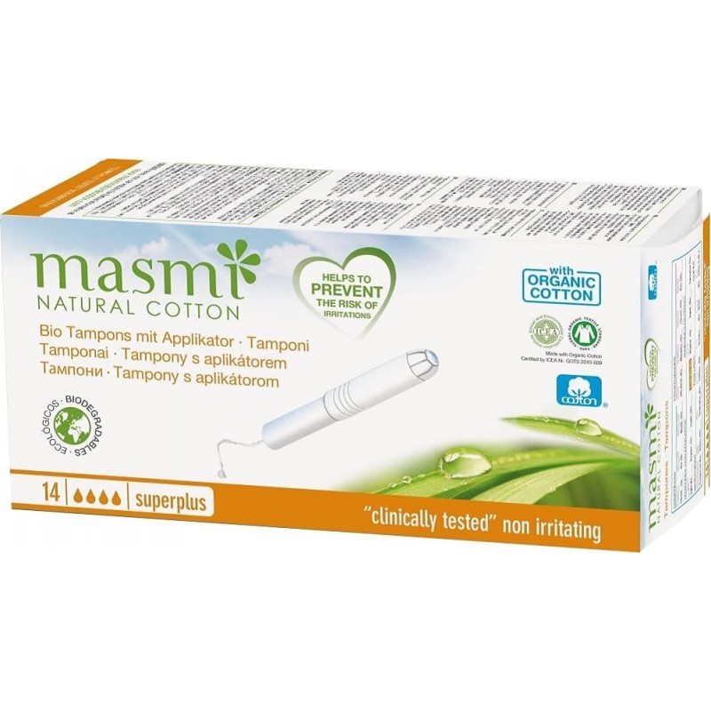 Masmi Masmi Natural Cotton Super Plus Tampons 14 Einheiten