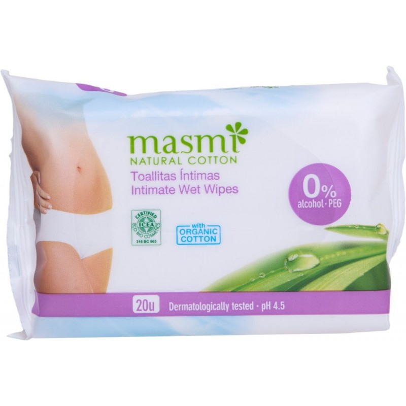 Masmi Women's Intimate Wet Wipes 20 Units