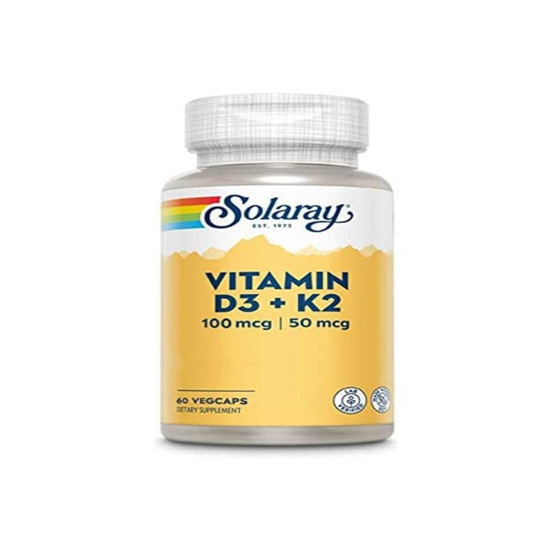 Solaray Vitamina D3 & K2 (Mk7) 5000 Ui 60 Vcaps