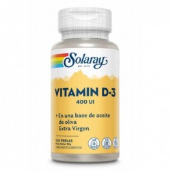 Solaray Vitamine D3 400 UI 120 Perles