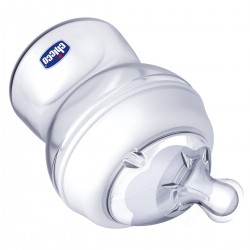 CHICCO Natural Feeling Babyflasche, abgeschrägter Sauger, normaler Durchfluss, 150 ml