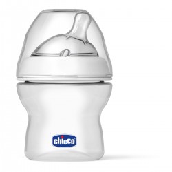 CHICCO Natural Feeling Babyflasche, abgeschrägter Sauger, normaler Durchfluss, 150 ml