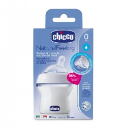 CHICCO Natural Feeling Feeding Bottle Inclined Nipple Normal Flow 150ML