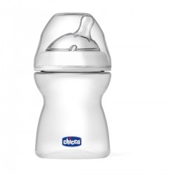 CHICCO Natural Feeling Babyflasche, schräger Sauger, mittlerer Durchfluss, 250 ml