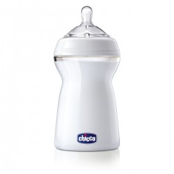 CHICCO Natural Feeling Babyflasche mit schnellem Trinkfluss, 330 ml, 6 Monate+