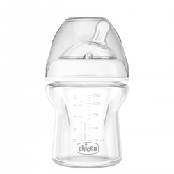 CHICCO Natural Feeling Glass Baby Bottle Normal Flow 150ML 0m+