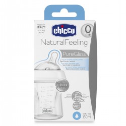 CHICCO Biberão Natural Feeling Vidro Fluxo Normal 150ML 0m+