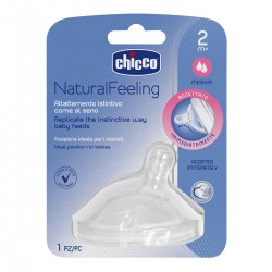 CHICCO Tétine Natural Feeling Débit Moyen 2 mois+