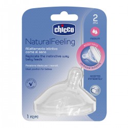 CHICCO Tetina Natural Feeling Fluxo Médio 2m+