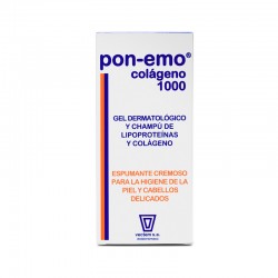 Gel-shampooing au collagène PON-EMO pour peaux et cheveux délicats1000ml