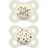 MAM Original Chupeta Noturna Silicone +0M 2 Unidades Planet-Stars
