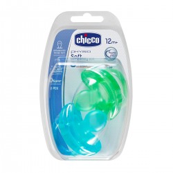 CHICCO 2xSuce Physio Soft Silicone Bleu 12 mois+ (Todogoma)