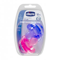 CHICCO 2x Physio Soft Silicon Pink Pacifier 12m+ (Todogoma)