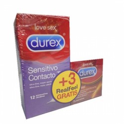 DUREX Preservativo Sensitivo Contacto Total 12 unidades