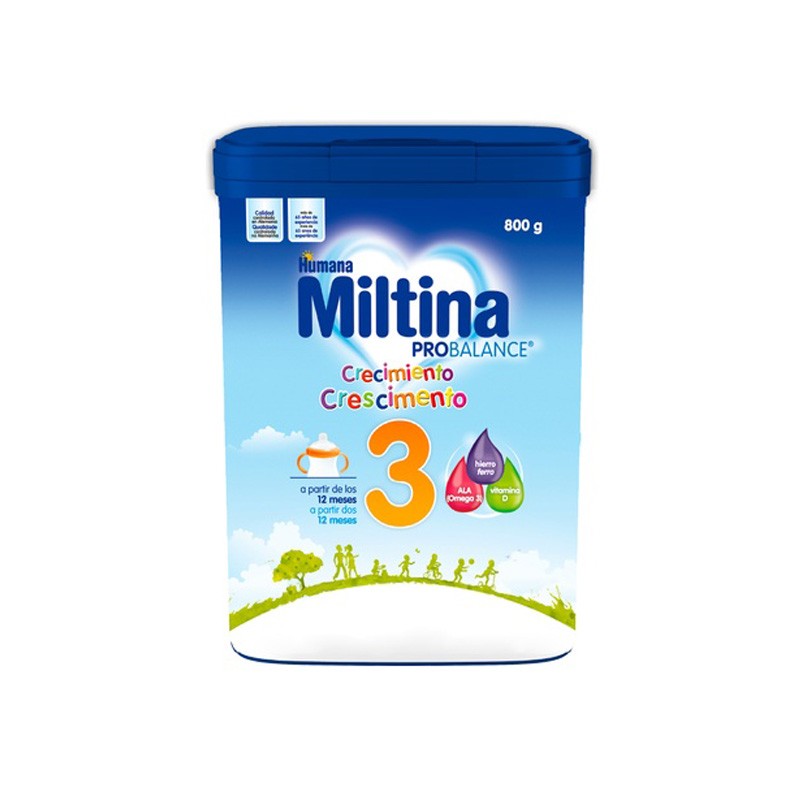 MILTINA 3 Probalance Leche de Crecimiento +12 meses 800gr