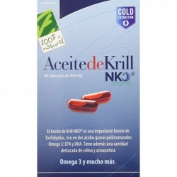 Óleo de Krill Nko 100% Natural 80 Cápsulas de 500 mg