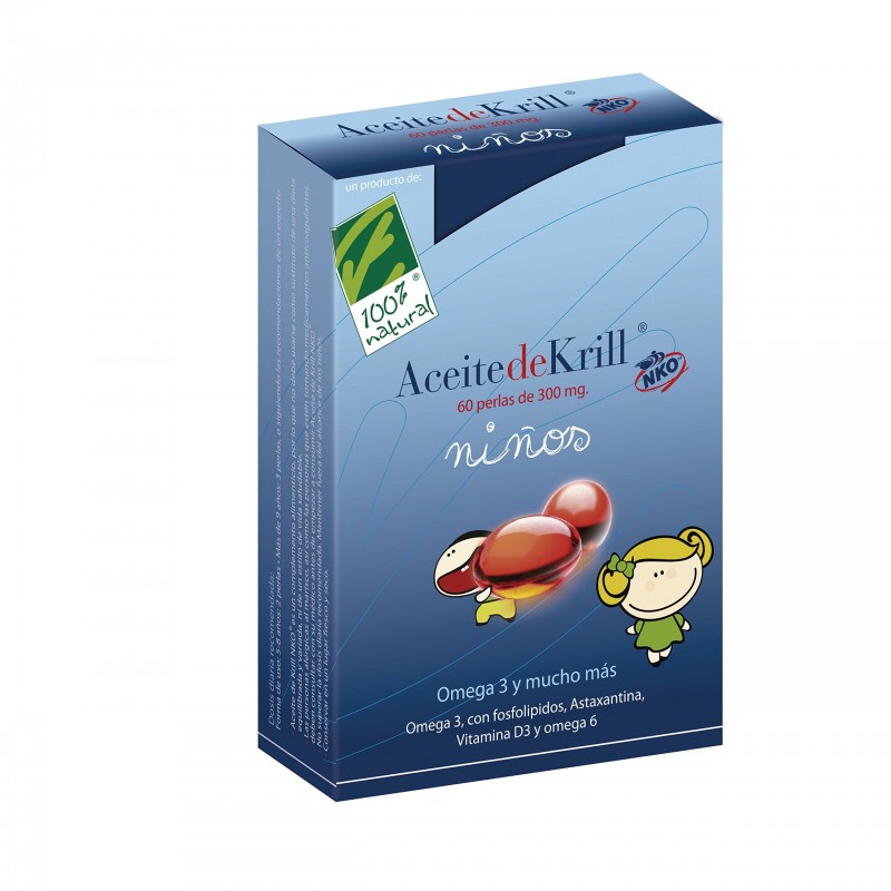 100% Naturel Krill Nko Enfants 60 Perles