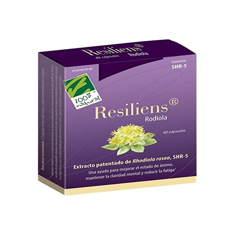 100% Natural Resiliens Rhodiola. 40 Capsules