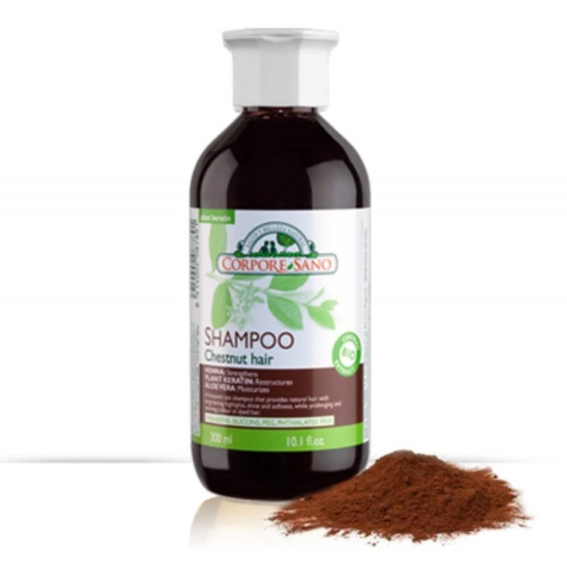 Corpore Sano Shampoing au henné pour cheveux bruns 300 ml Corpore Sano Shampoing au henné pour cheveux bruns 300 ml