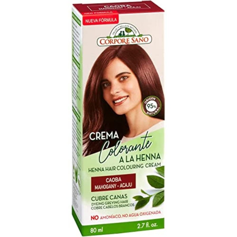Corpore Sano Crema Colorante a la Henna Caoba 80 ml Corpore Sano Crema Colorante a la Henna Caoba 80 ml