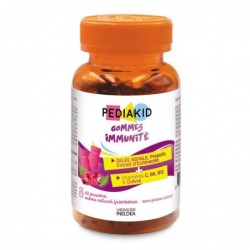Ineldea Pediakid Raspberry Immuno Bears 60 Gummies