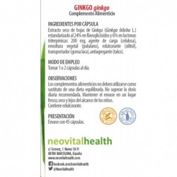 Neo Fitogranules Ginkgo Biloba 45 Gélules