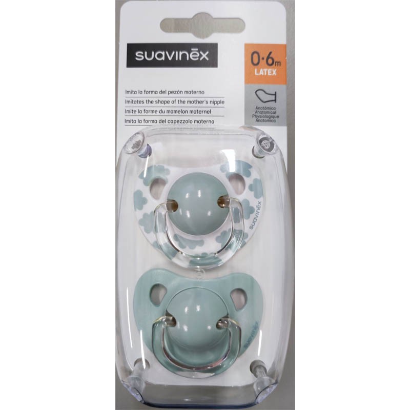SUAVINEX Sucette Anatomique en Latex 0-6 mois 1 unité (Nuage)