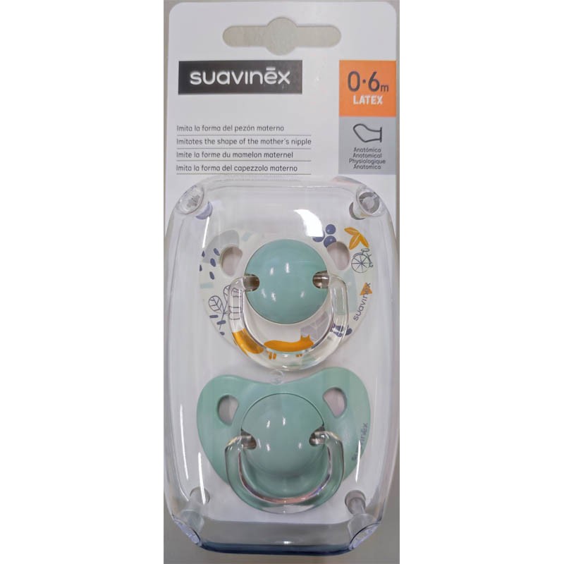 SUAVINEX Anatomical Latex Pacifier 0-6 months 1 unit (Zorro)