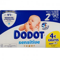 DODOT Sensitive Newborn Diapers Size 2 x 80 Units