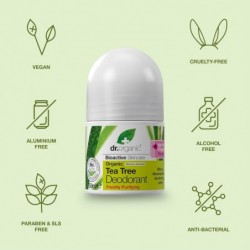 Dr Organic Desodorante de Árbol de Té 50 ml