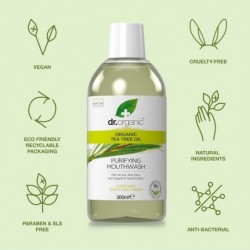 Dr Organic Bain de Bouche à l'Arbre à Thé 500 ml