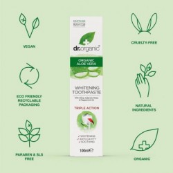 Dr Organic Dentifrice à l'Aloe Vera 100 ml