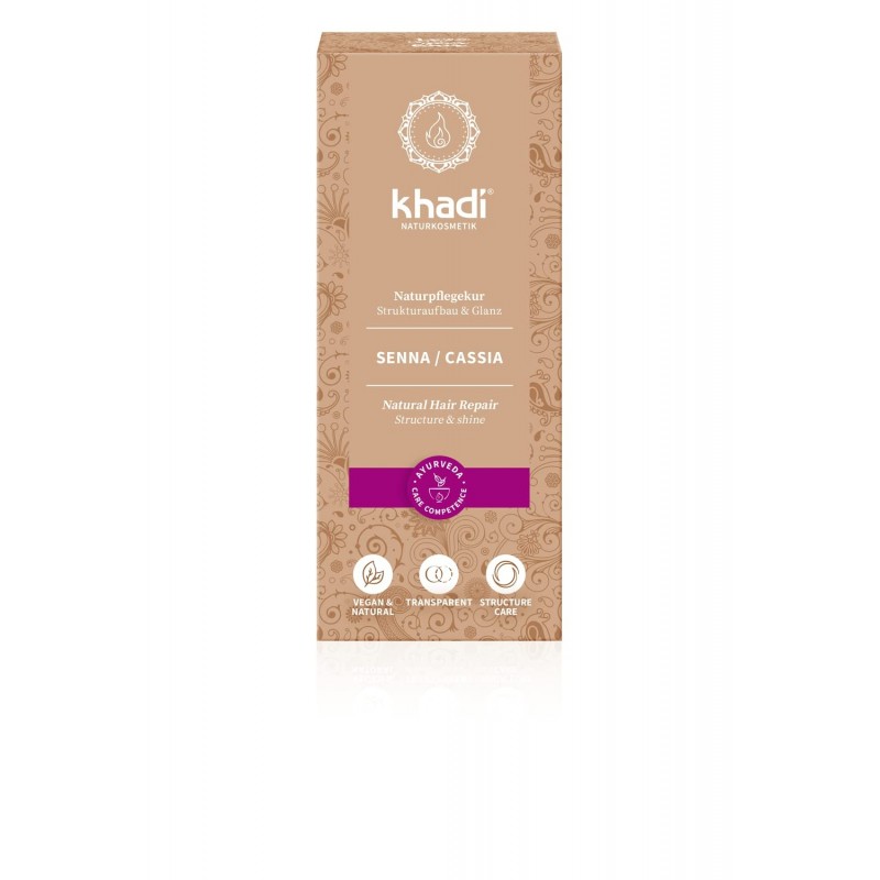 Khadi Henné Cassia-Neutre 100% Pur Khadi 100 g