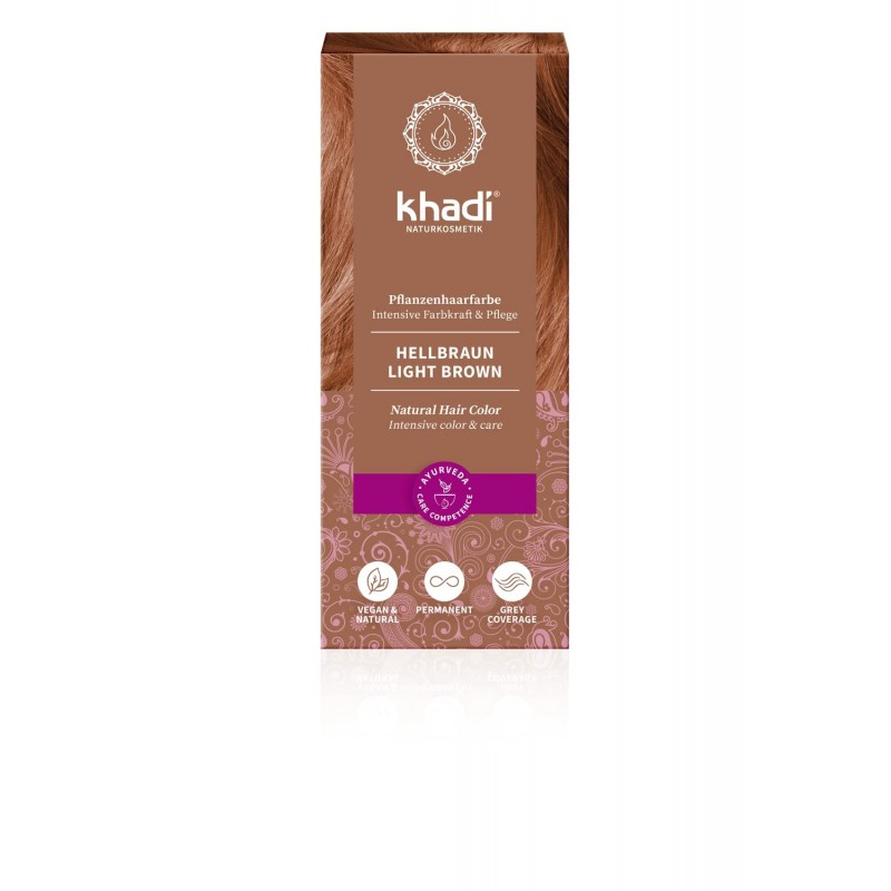 Colore Marrone Chiaro alle Erbe Khadi 100 g Colore Marrone Chiaro alle Erbe Khadi 100 g
