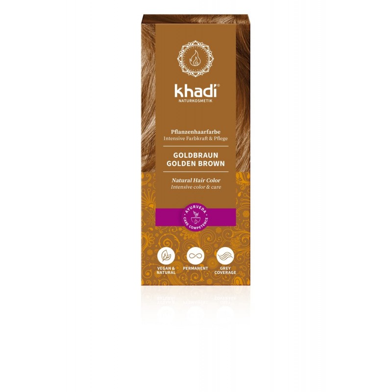 Khadi Herbal Color Castaño Dorado 100 g