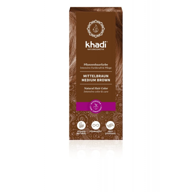 Khadi Herbal Medium Brown Color 100 g